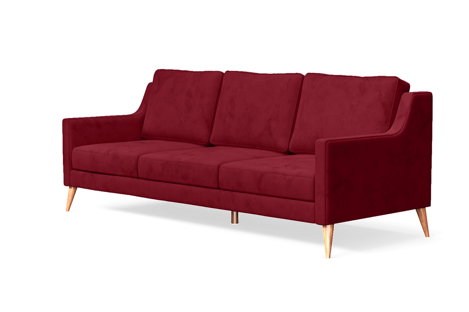 Aquila 3 Seater Sofa Red Velvet