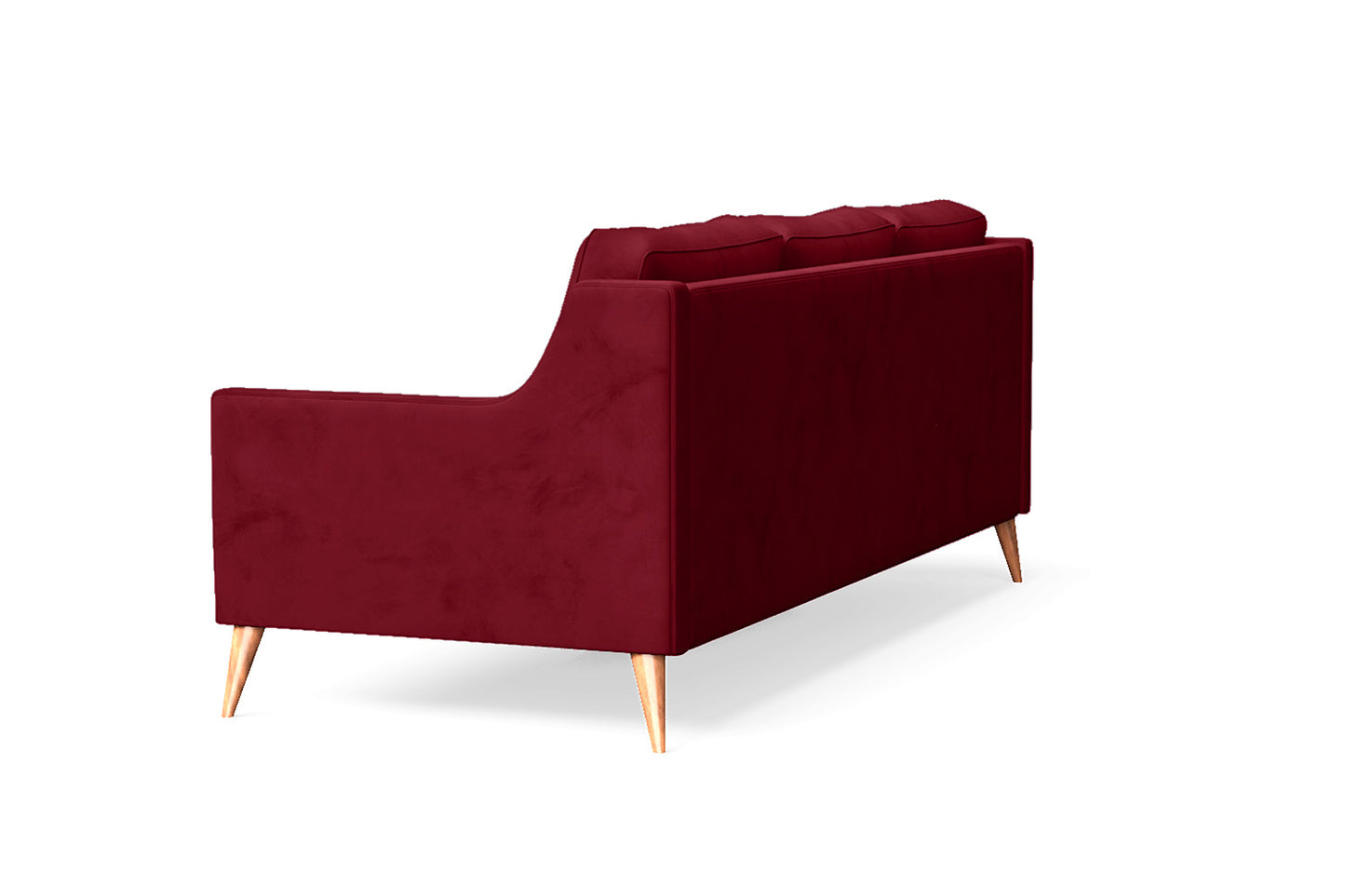 Aquila 3 Seater Sofa Red Velvet