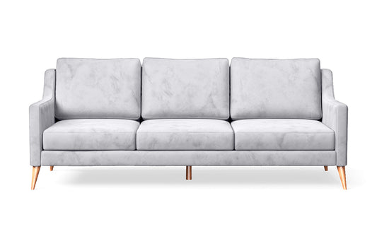 Aquila 3 Seater Sofa Silver Velvet