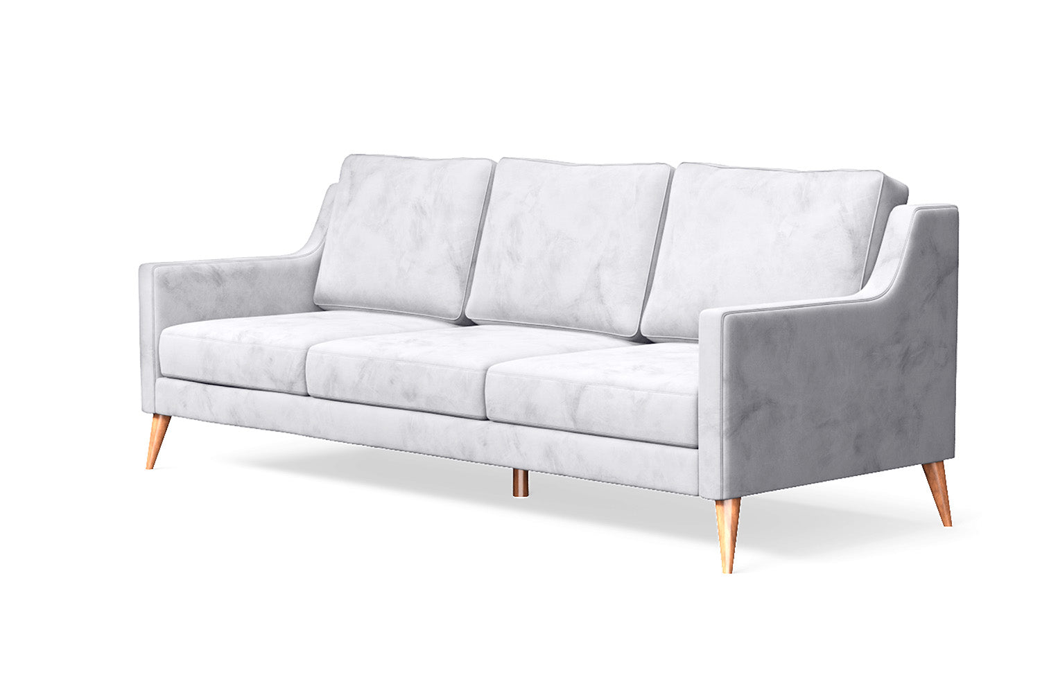 Aquila 3 Seater Sofa Silver Velvet