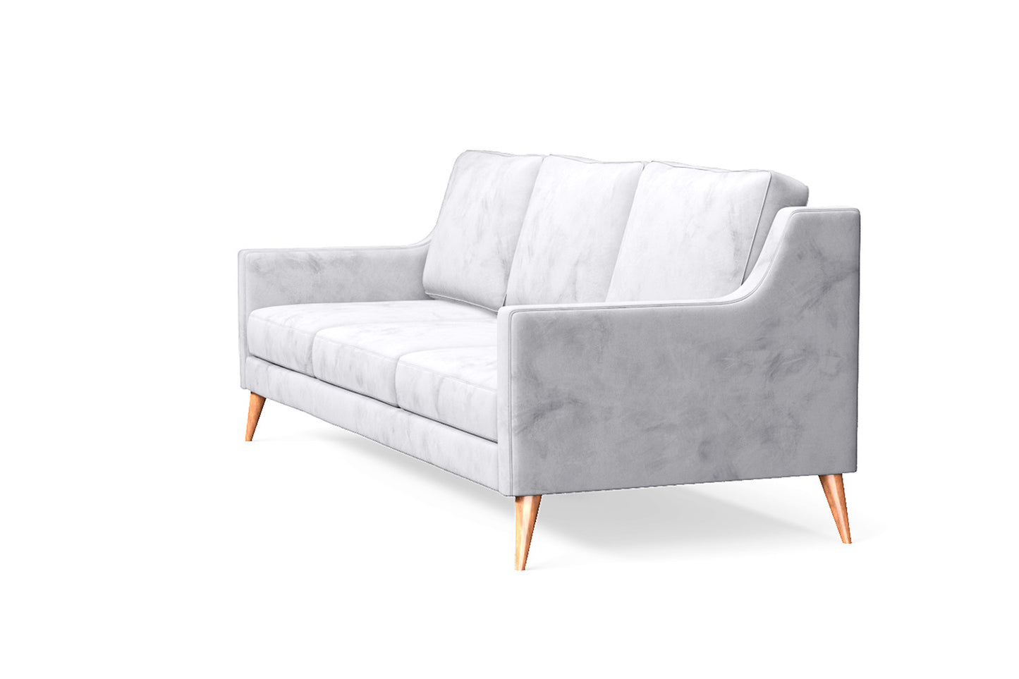 Aquila 3 Seater Sofa Silver Velvet