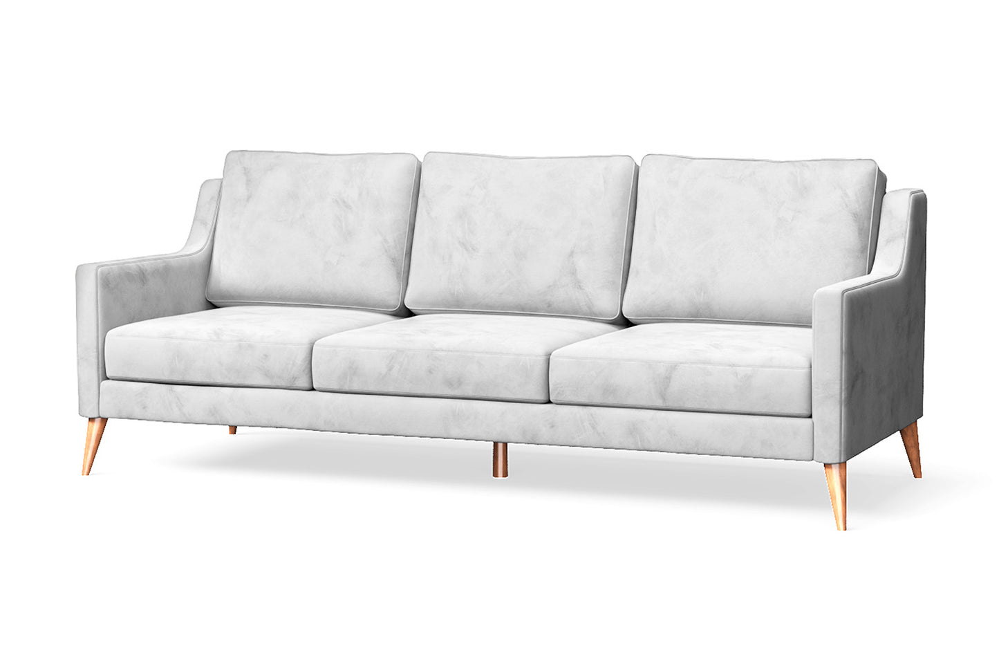 Aquila 3 Seater Sofa White Velvet