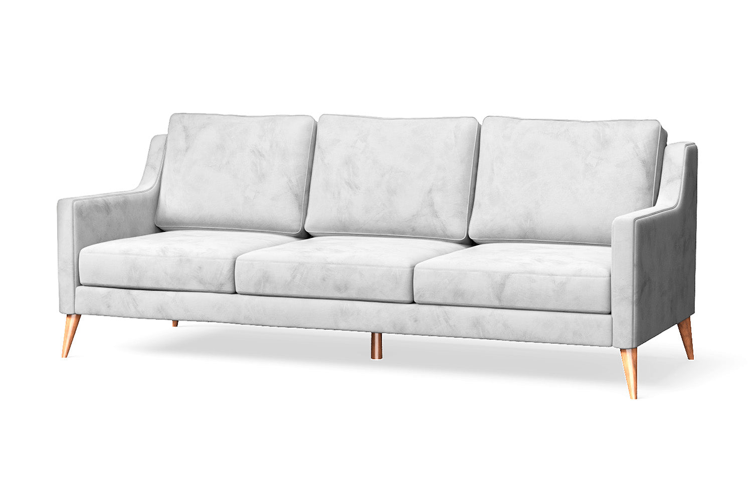 Aquila 3 Seater Sofa White Velvet