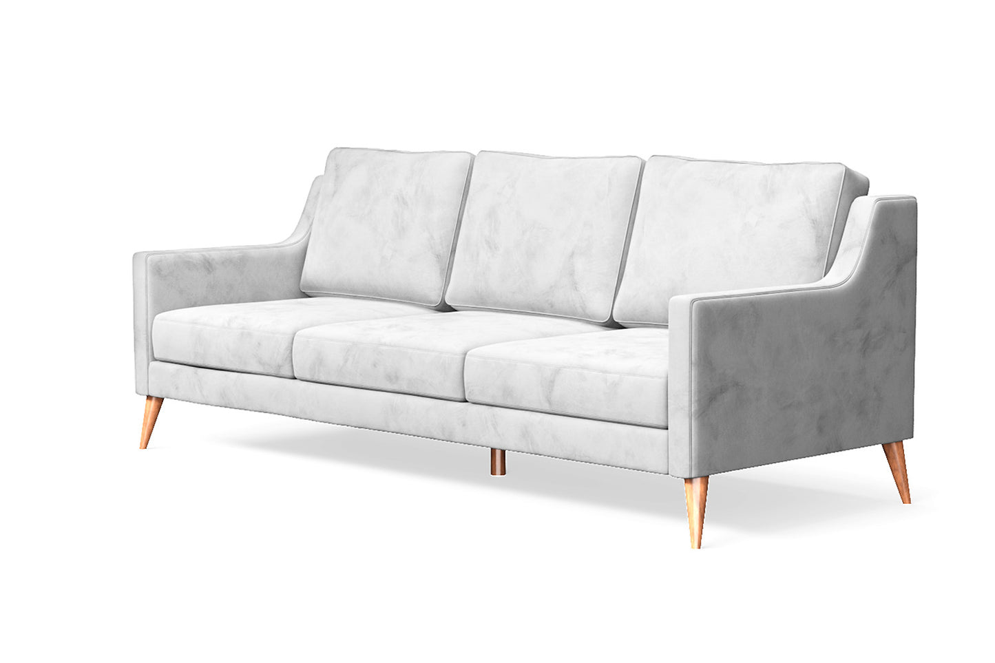 Aquila 3 Seater Sofa White Velvet