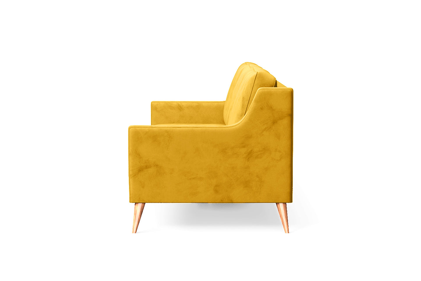 Aquila 3 Seater Sofa Yellow Velvet