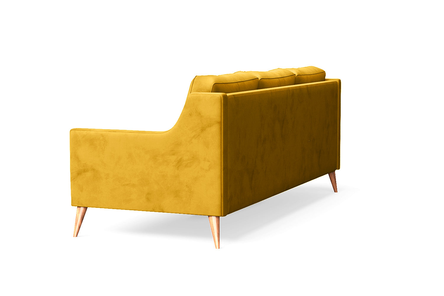 Aquila 3 Seater Sofa Yellow Velvet