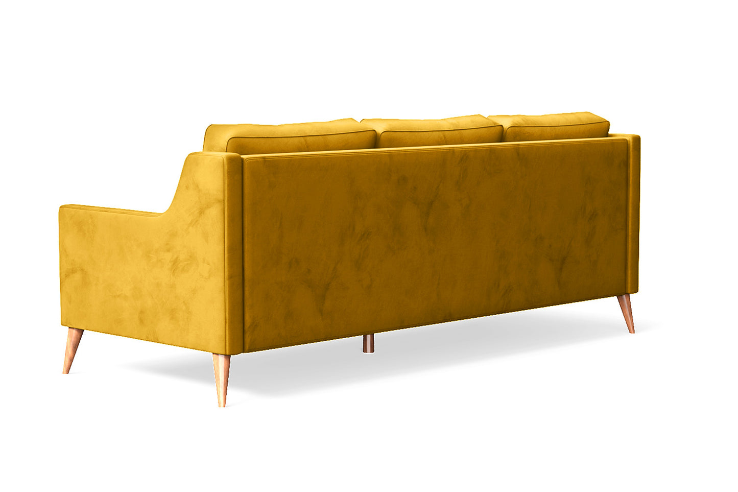 Aquila 3 Seater Sofa Yellow Velvet