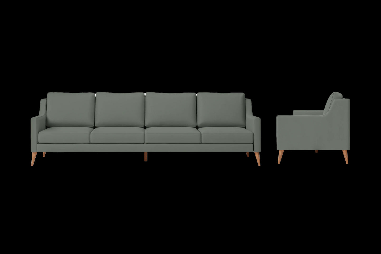 Aquila 4 Seater Sofa Lush Leather