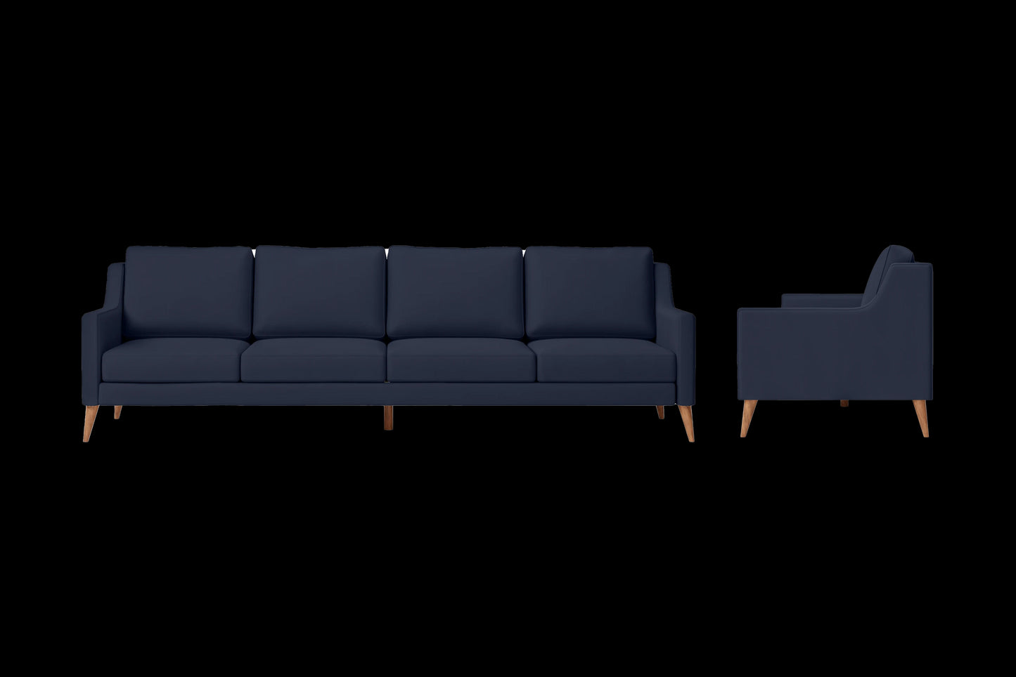 Aquila 4 Seater Sofa Spruce Leather