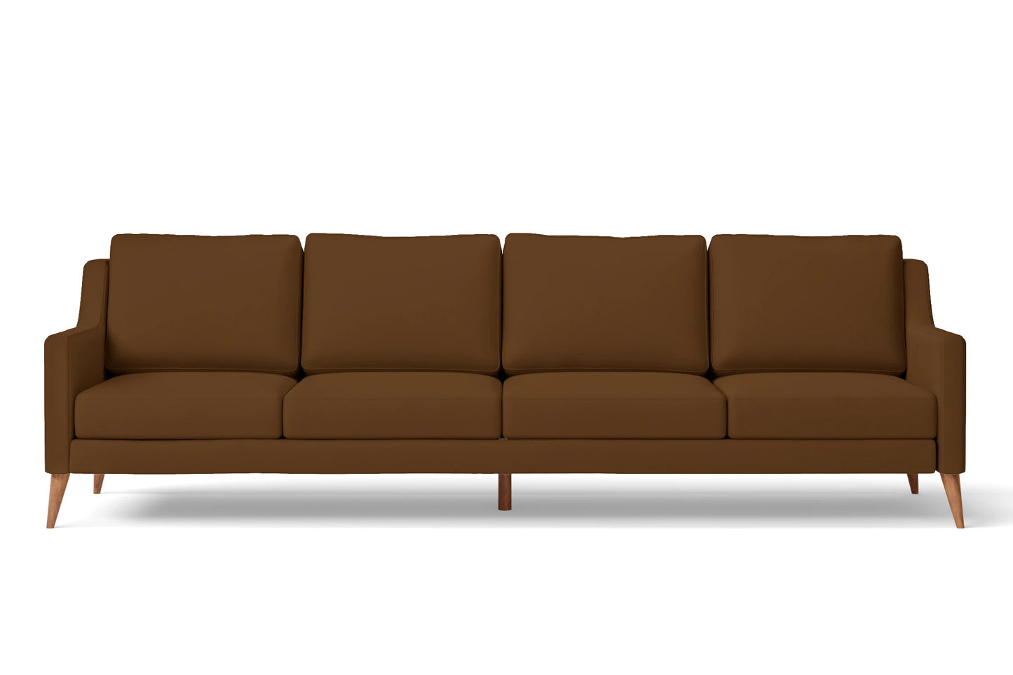 Aquila 4 Seater Sofa Walnut Brown Leather