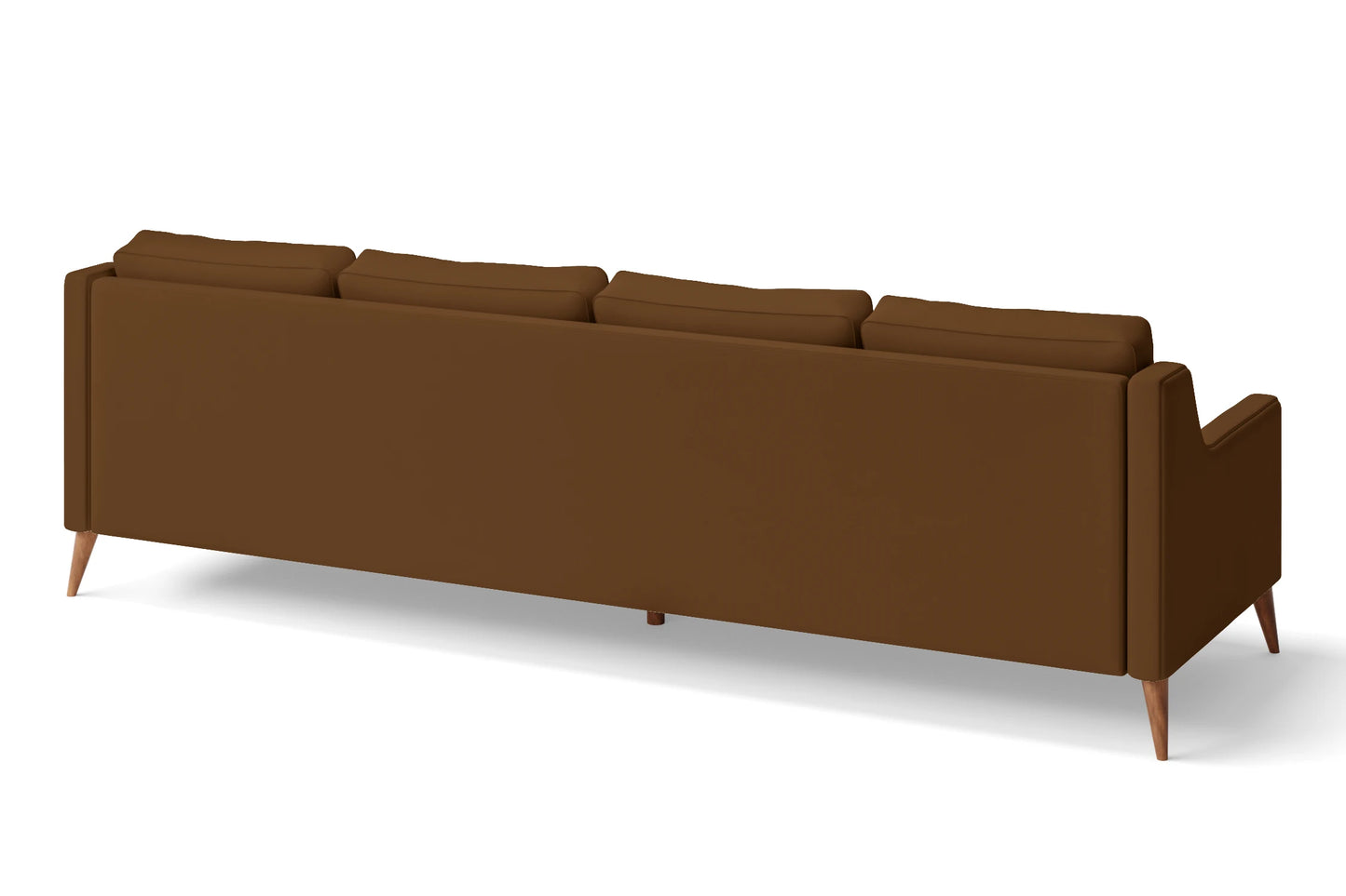 Aquila 4 Seater Sofa Walnut Brown Leather