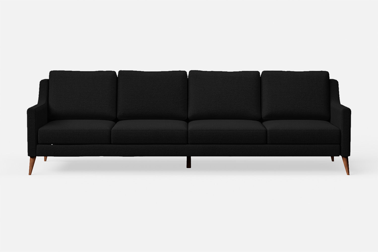 Aquila 4 Seater Sofa Black Linen Fabric