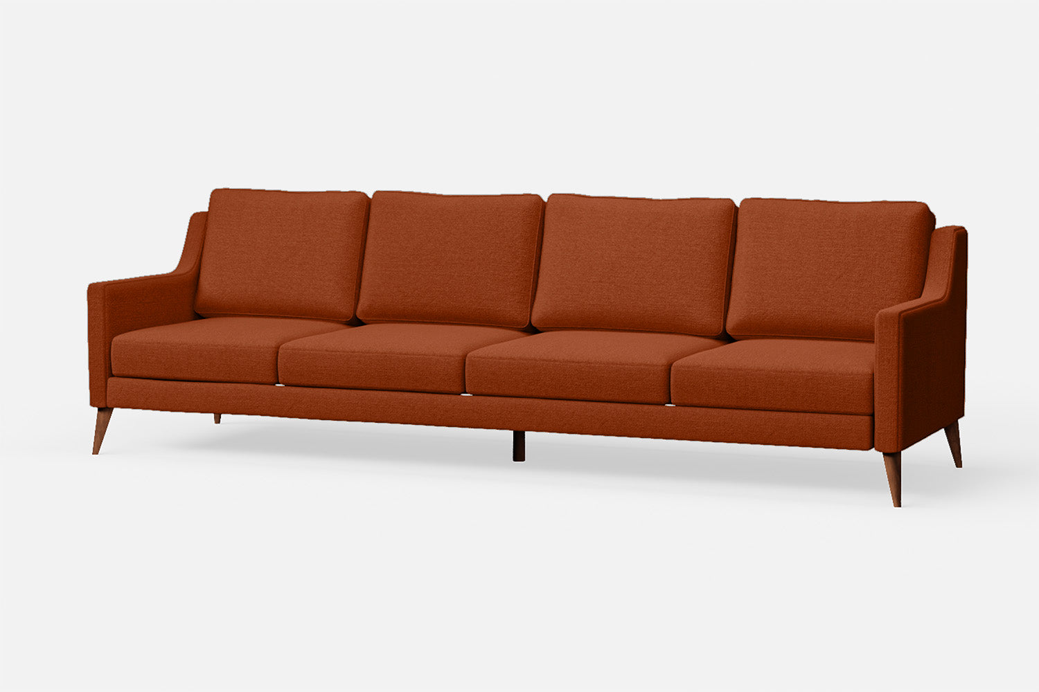 Aquila 4 Seater Sofa Orange Linen Fabric