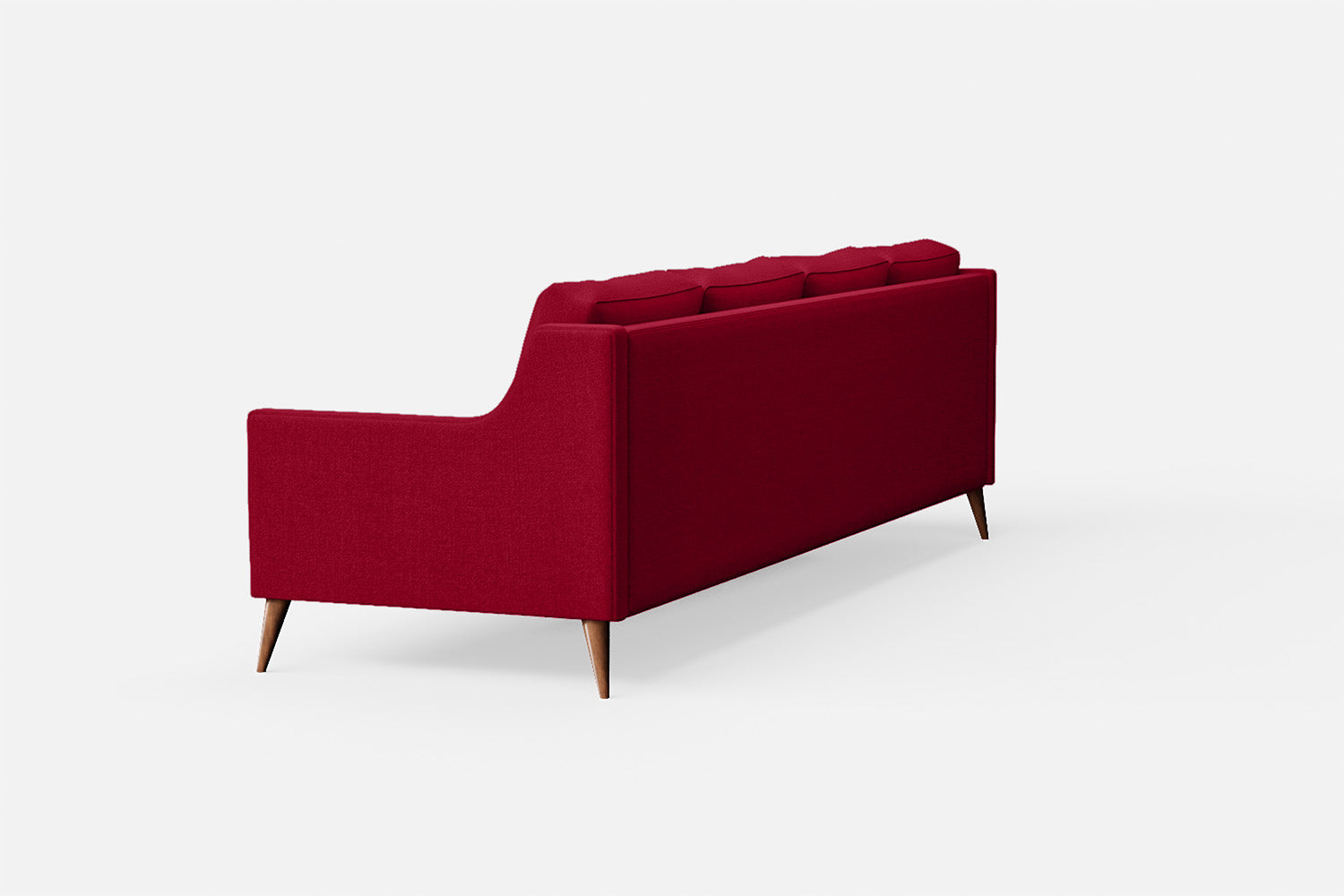 Aquila 4 Seater Sofa Red Linen Fabric