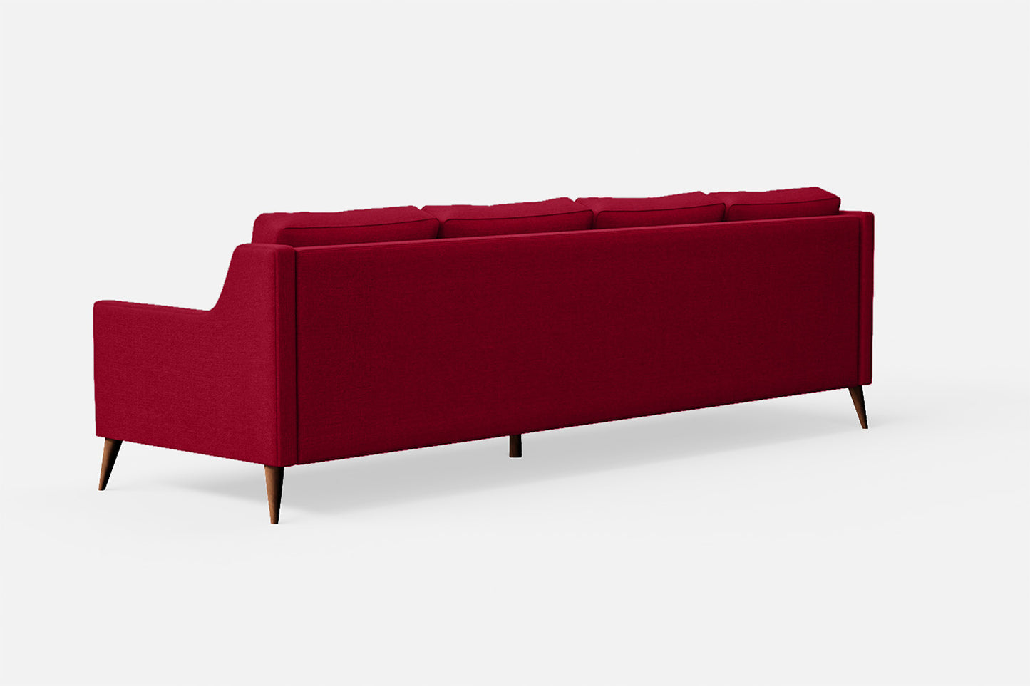 Aquila 4 Seater Sofa Red Linen Fabric