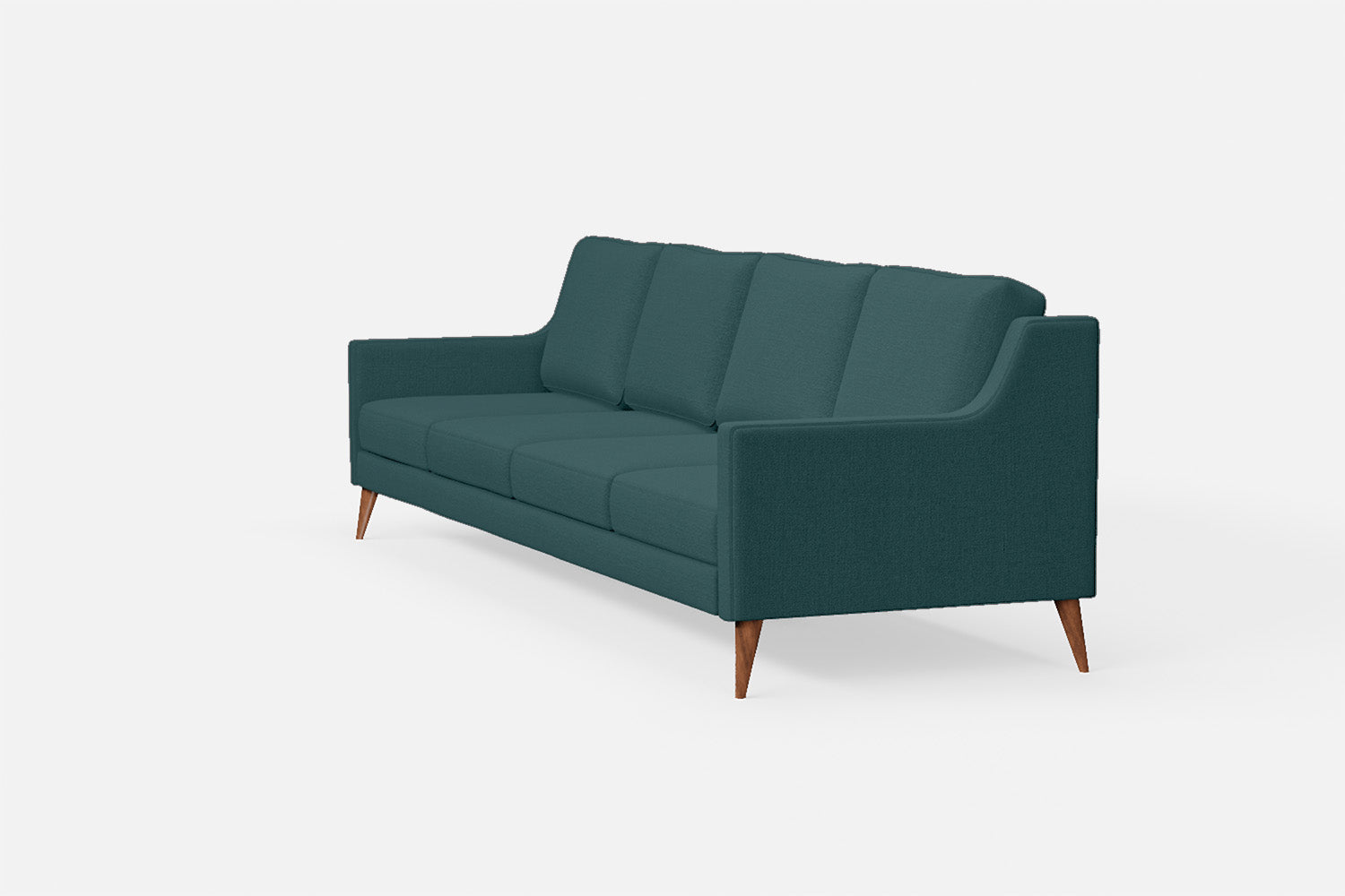 Aquila 4 Seater Sofa Teal Linen Fabric