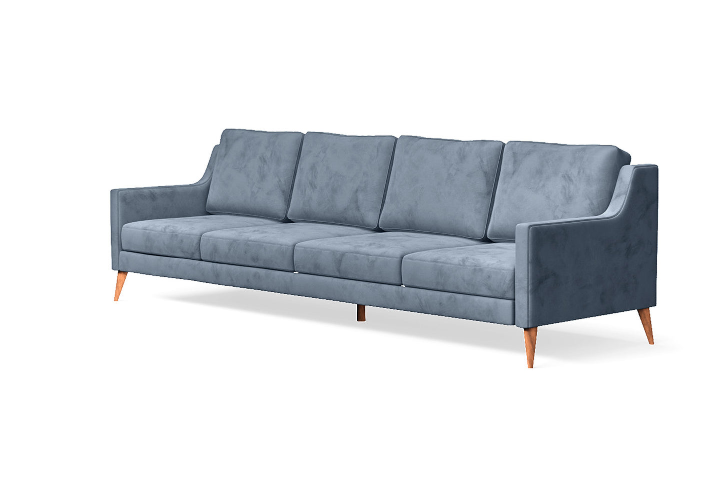 Aquila 4 Seater Sofa Baby Blue Velvet