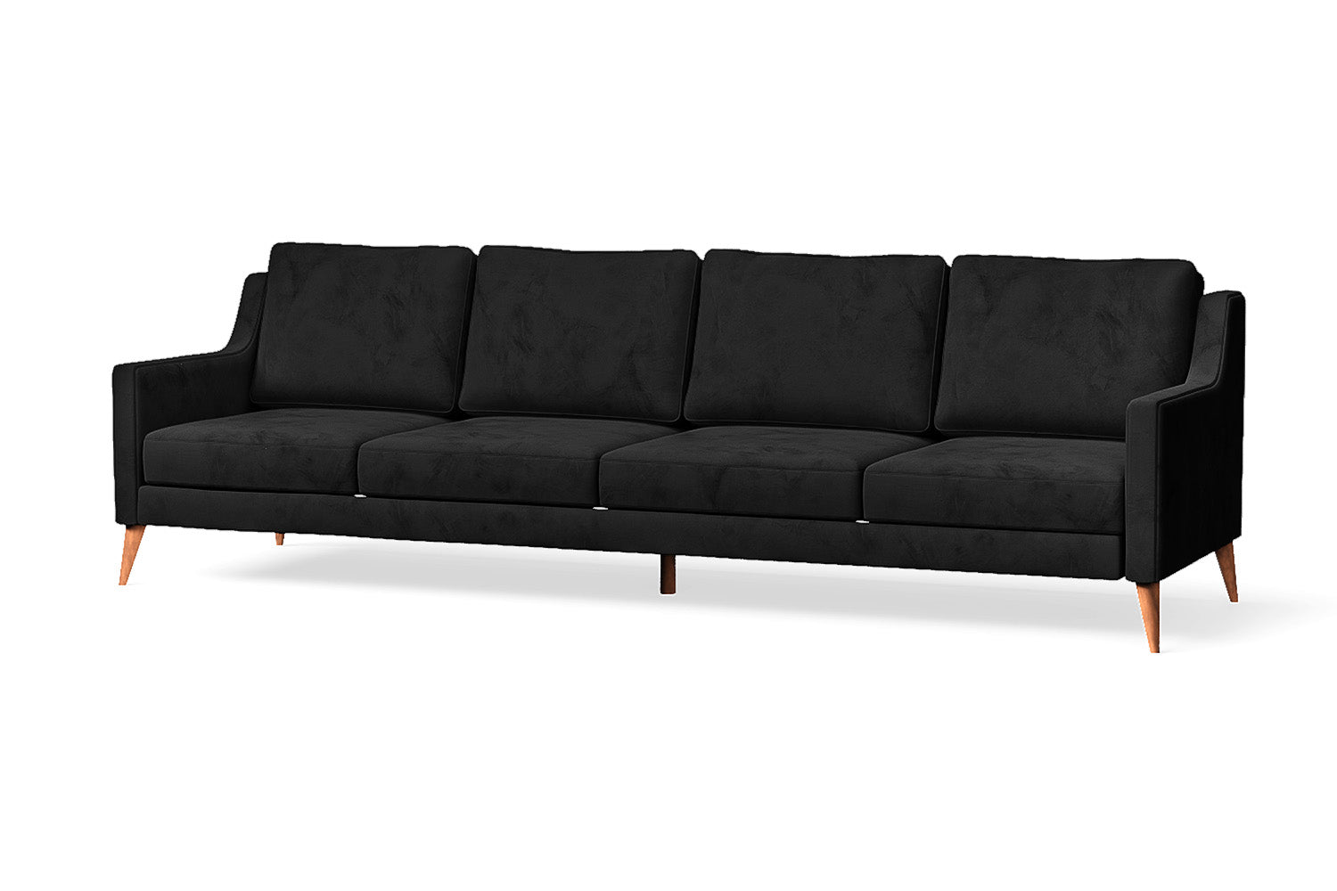 Aquila 4 Seater Sofa Black Velvet