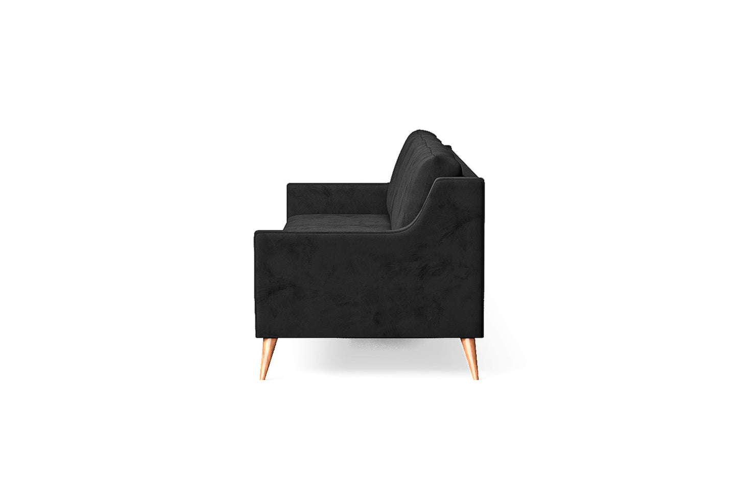 Aquila 4 Seater Sofa Black Velvet