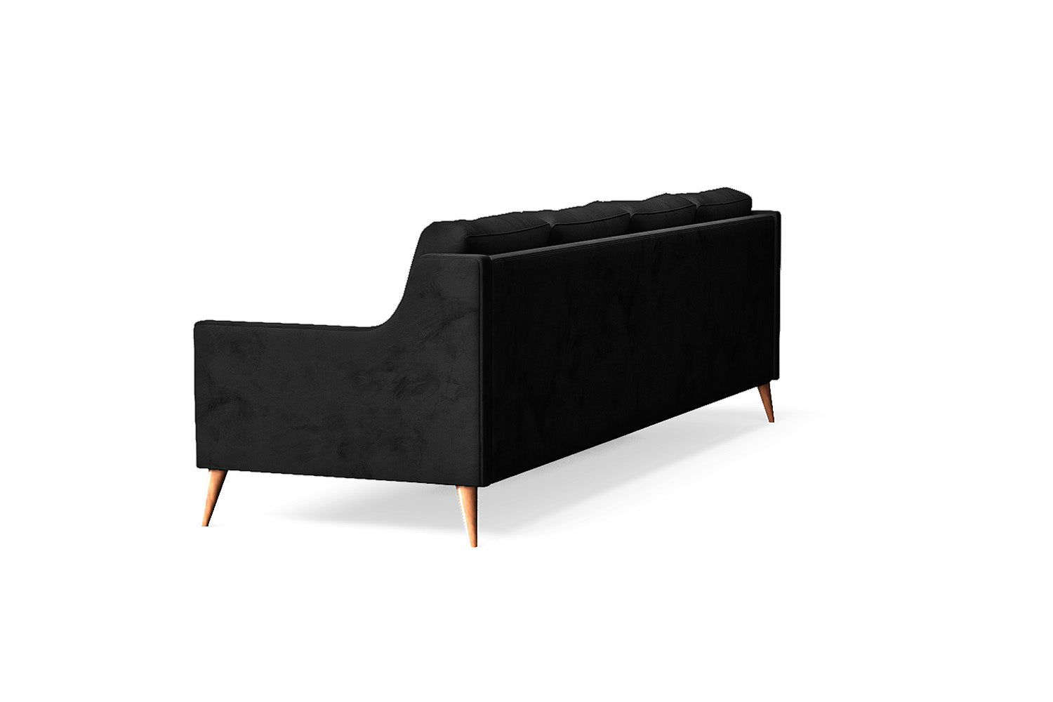 Aquila 4 Seater Sofa Black Velvet