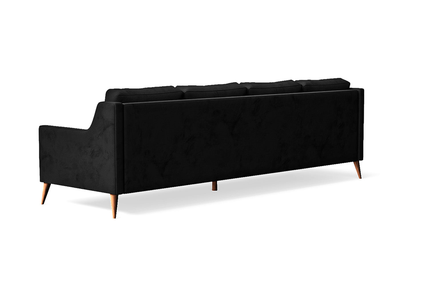 Aquila 4 Seater Sofa Black Velvet