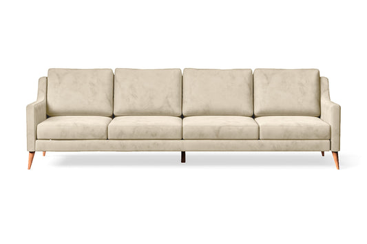 Aquila 4 Seater Sofa Cream Velvet