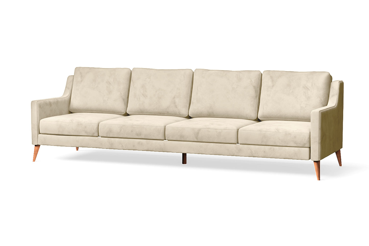 Aquila 4 Seater Sofa Cream Velvet