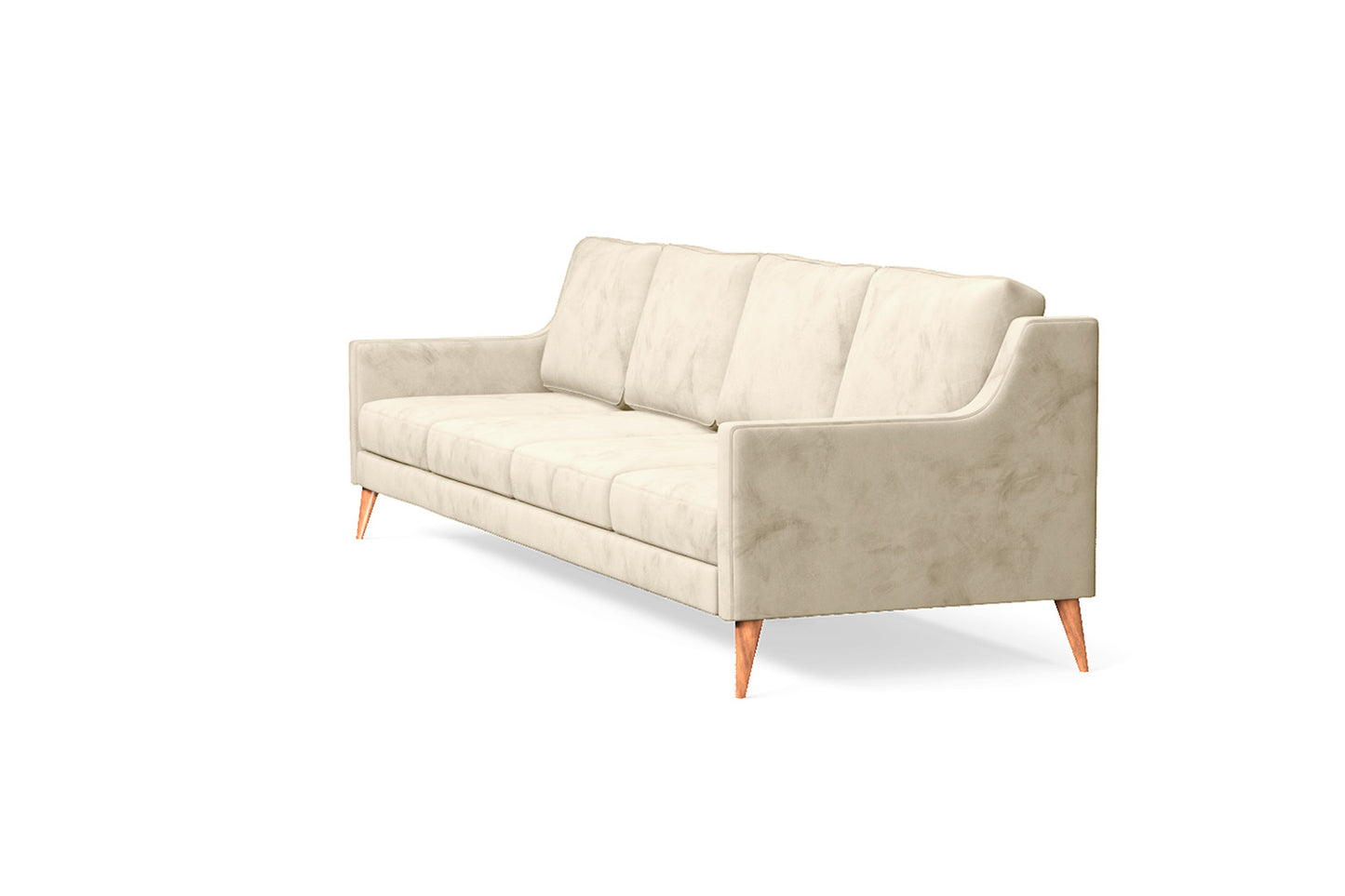 Aquila 4 Seater Sofa Cream Velvet