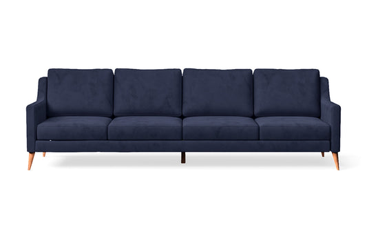 Aquila 4 Seater Sofa Dark Blue Velvet