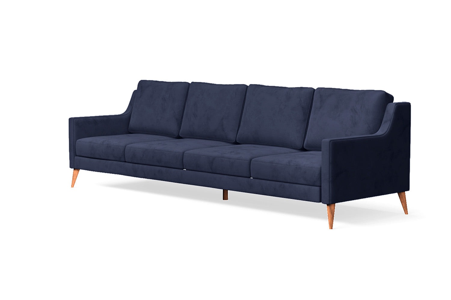 Aquila 4 Seater Sofa Dark Blue Velvet