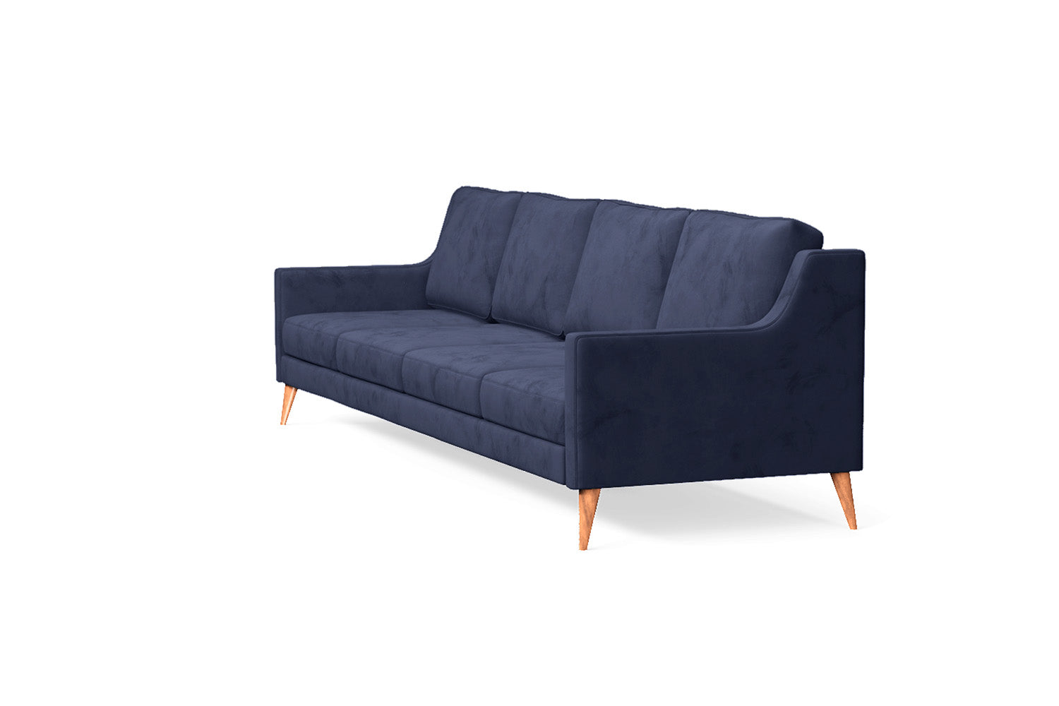 Aquila 4 Seater Sofa Dark Blue Velvet