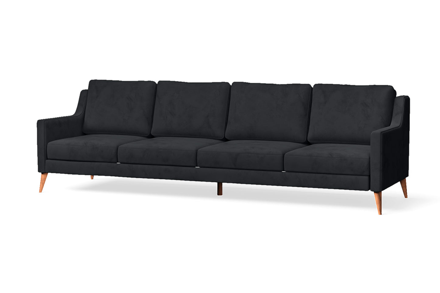 Aquila 4 Seater Sofa Dark Grey Velvet