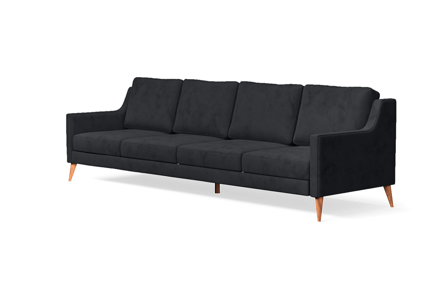 Aquila 4 Seater Sofa Dark Grey Velvet