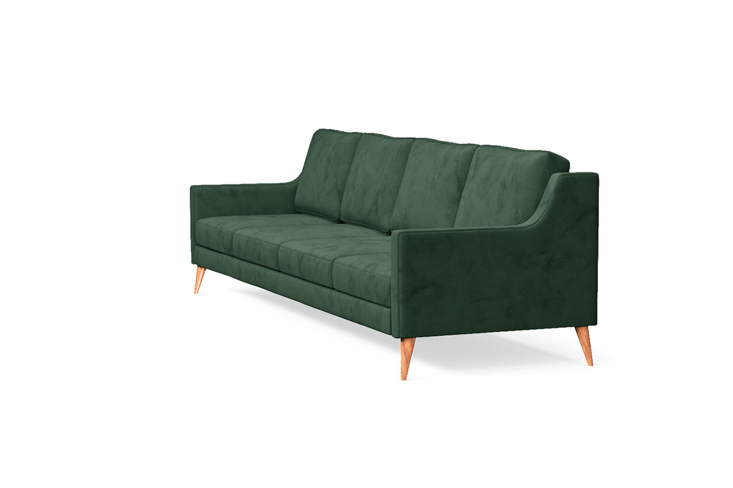 Aquila 4 Seater Sofa Green Velvet