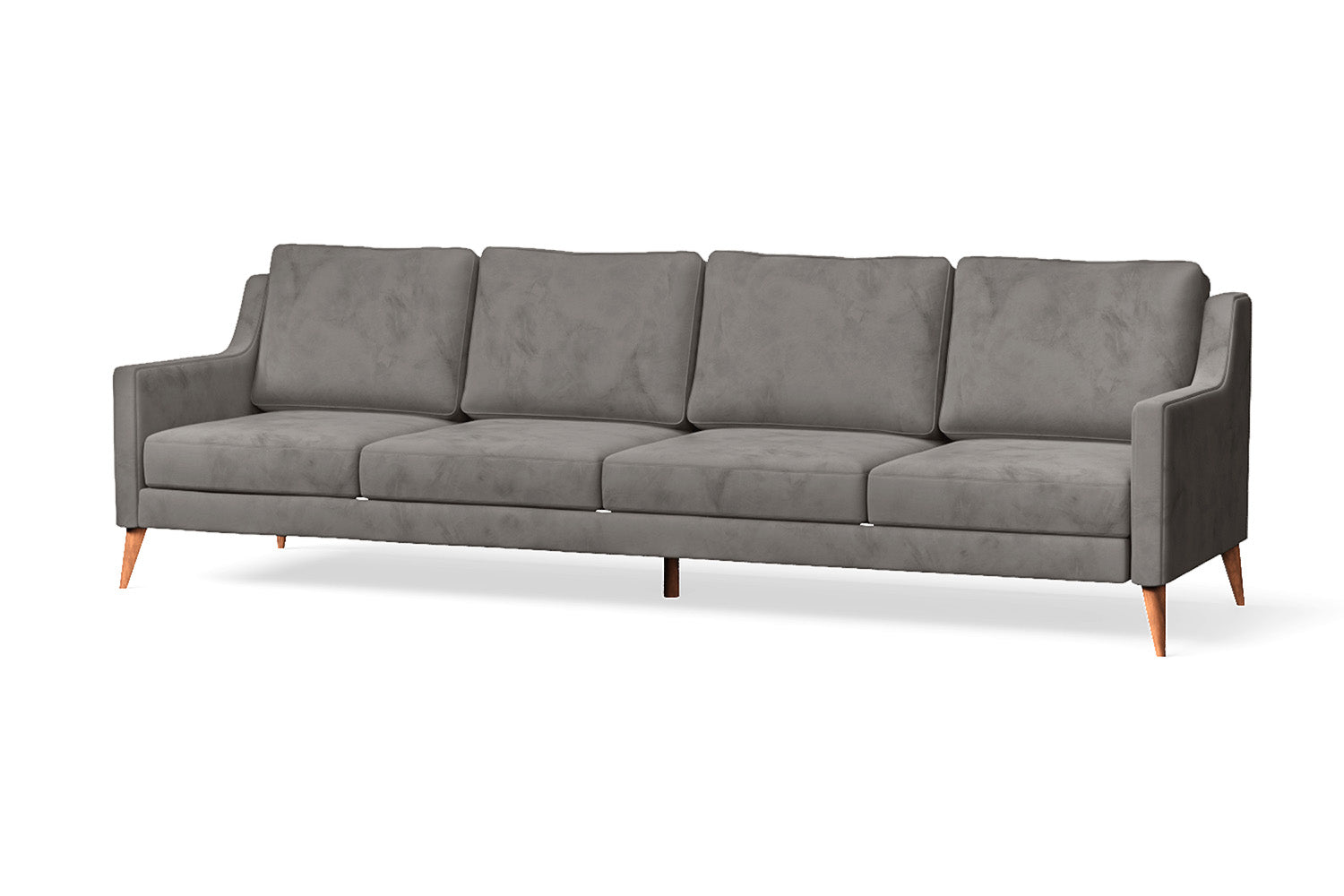 Aquila 4 Seater Sofa Grey Velvet