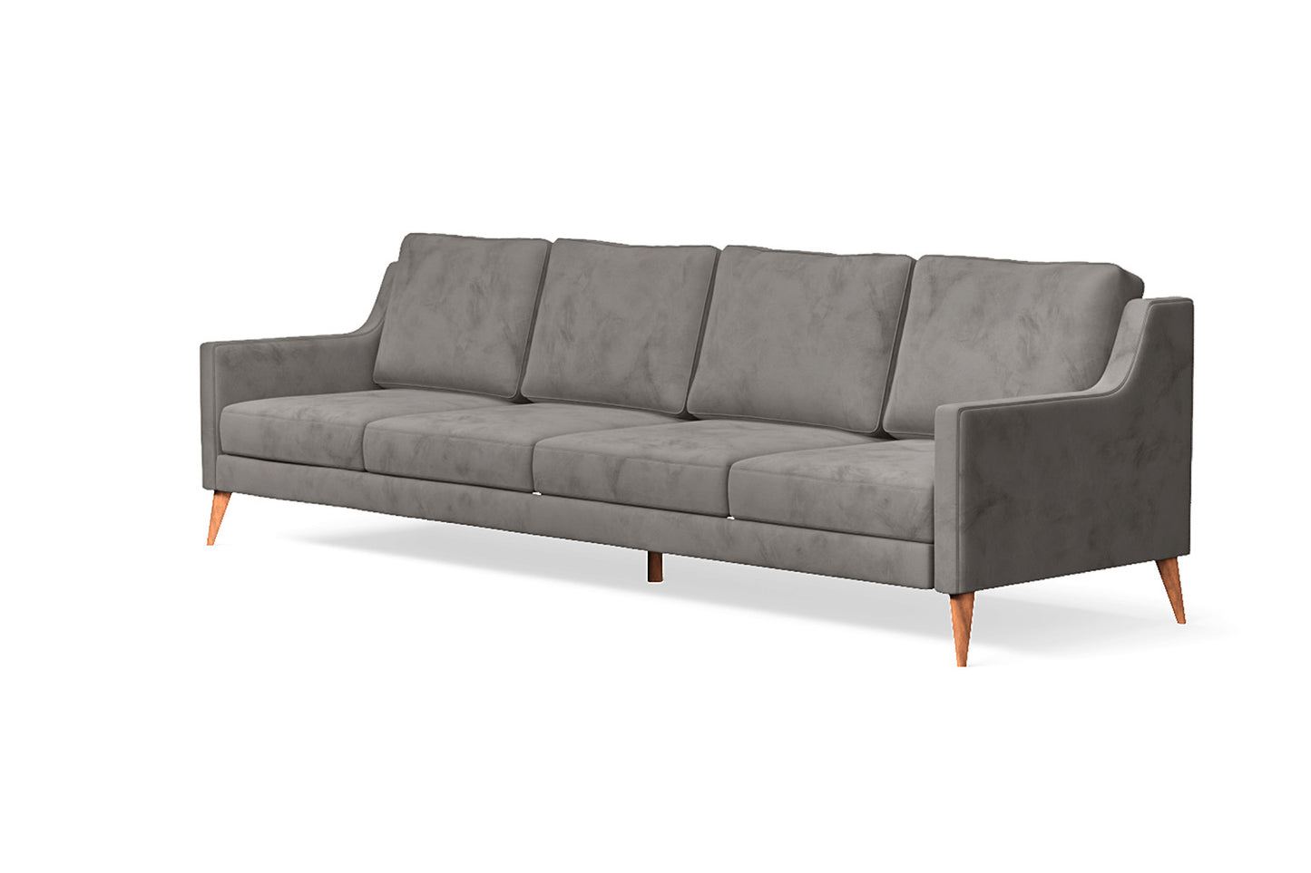 Aquila 4 Seater Sofa Grey Velvet