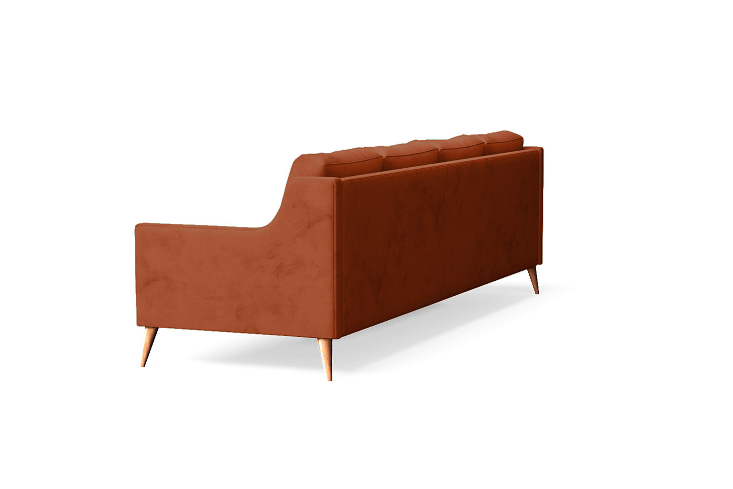 Aquila 4 Seater Sofa Orange Velvet