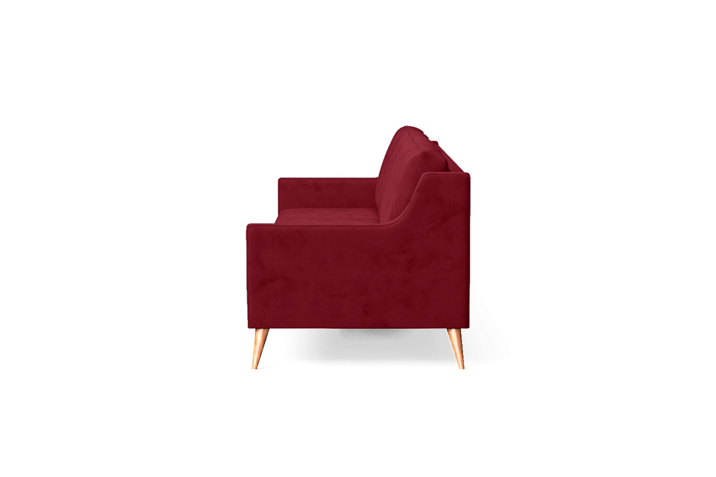 Aquila 4 Seater Sofa Red Velvet