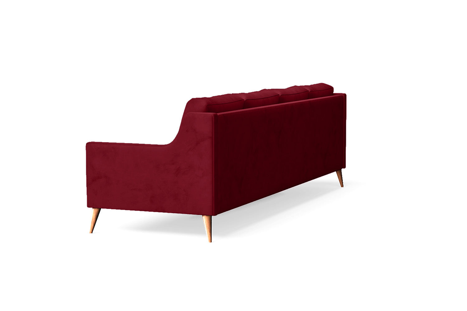 Aquila 4 Seater Sofa Red Velvet