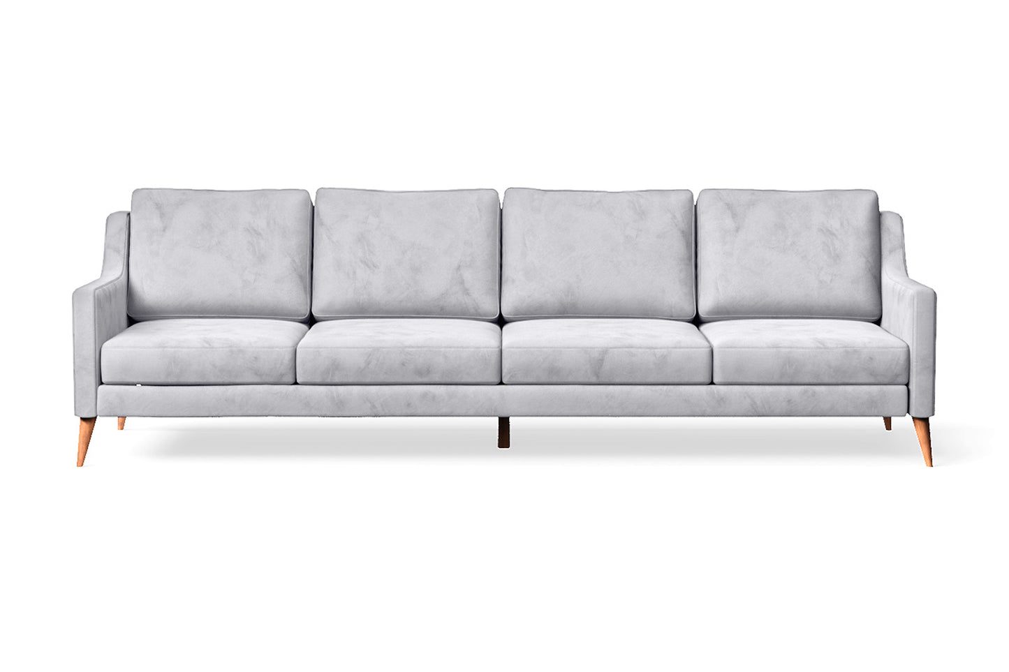 Aquila 4 Seater Sofa Silver Velvet