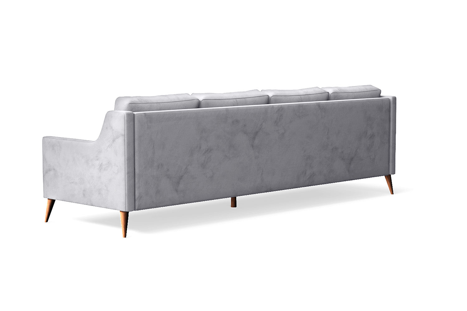 Aquila 4 Seater Sofa Silver Velvet