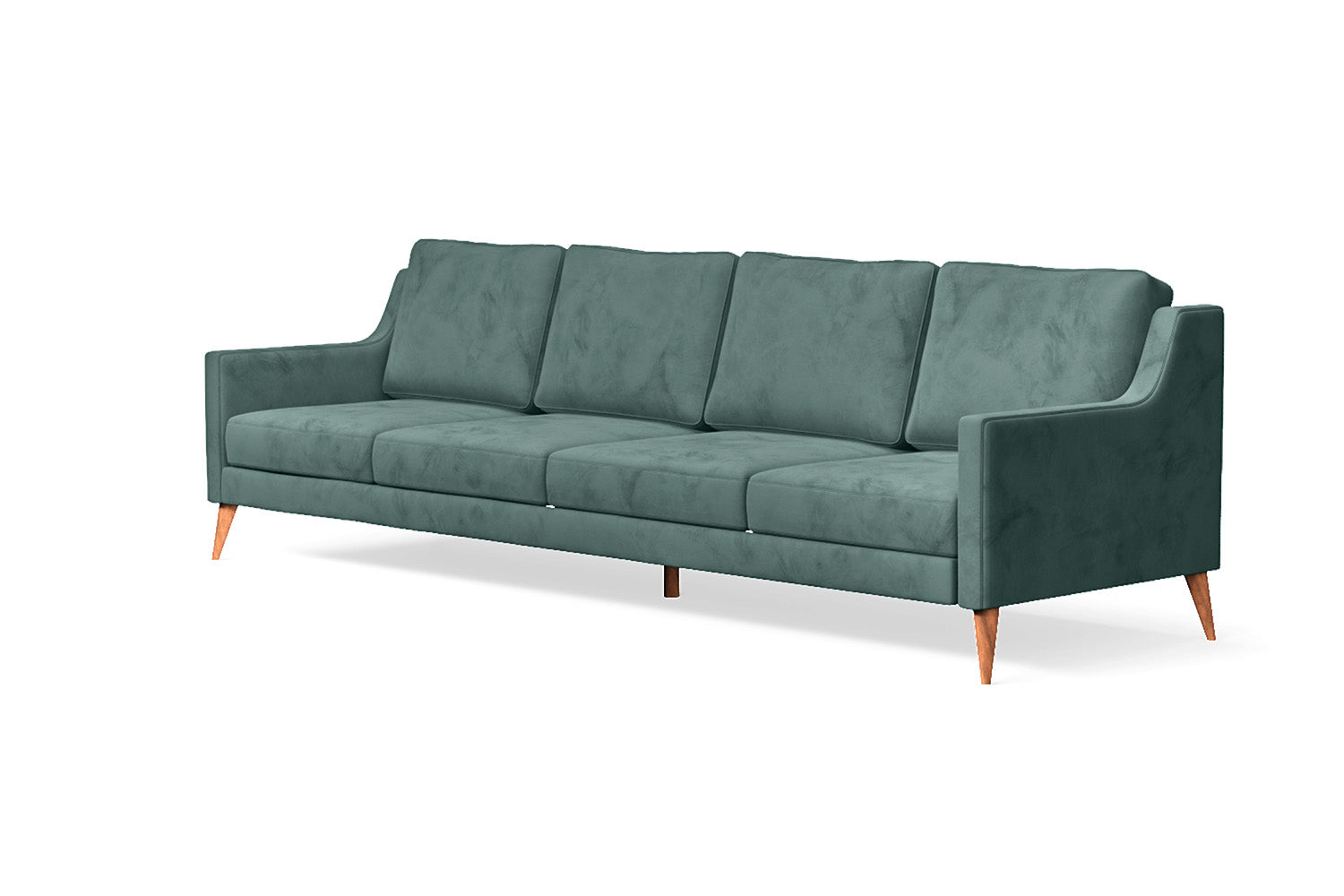 Aquila 4 Seater Sofa Teal Velvet