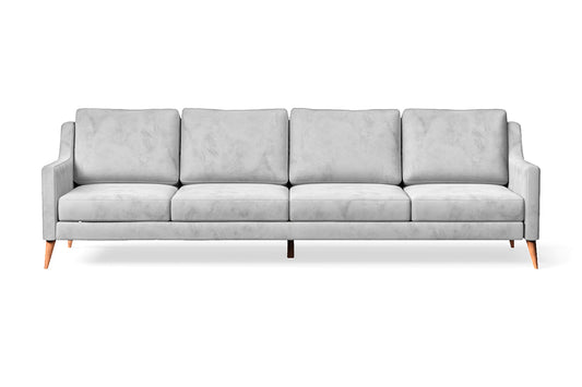 Aquila 4 Seater Sofa White Velvet