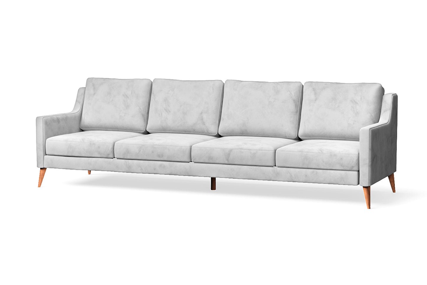 Aquila 4 Seater Sofa White Velvet