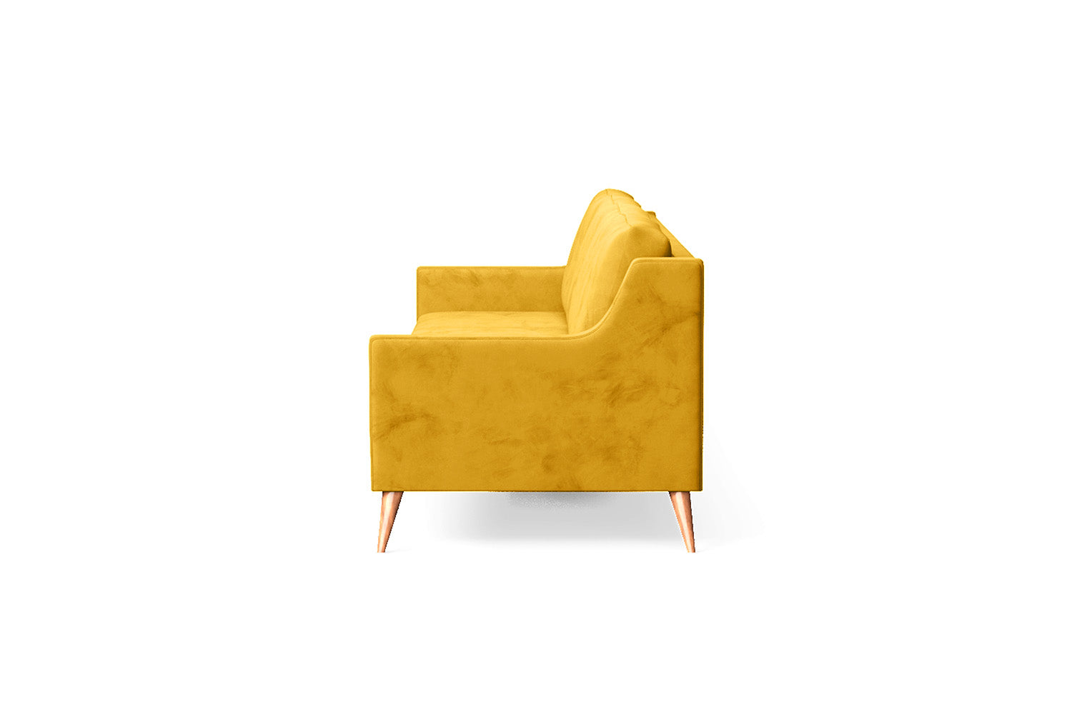 Aquila 4 Seater Sofa Yellow Velvet