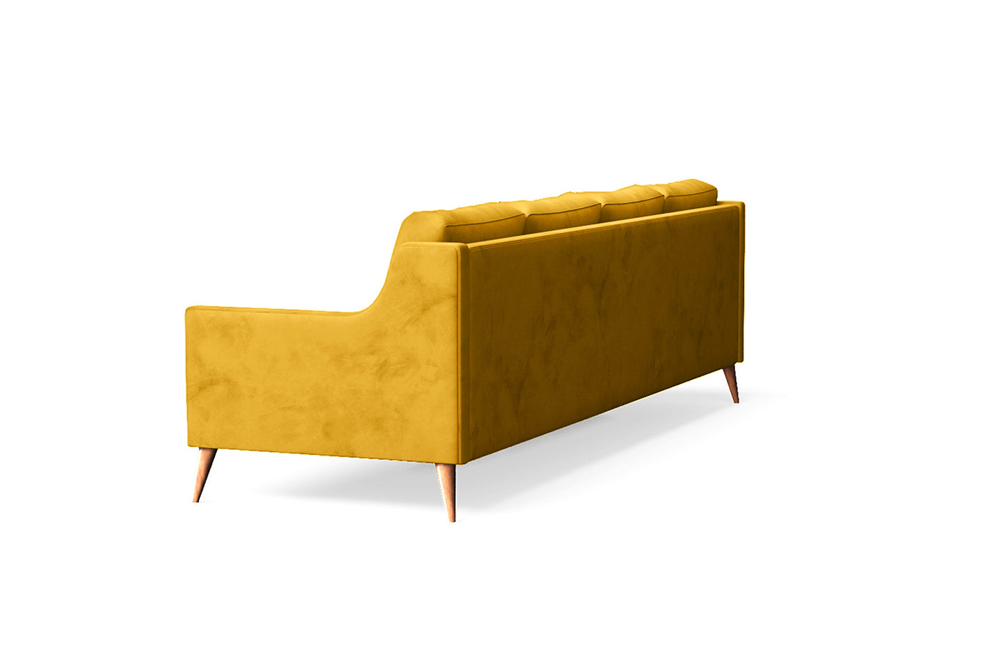 Aquila 4 Seater Sofa Yellow Velvet