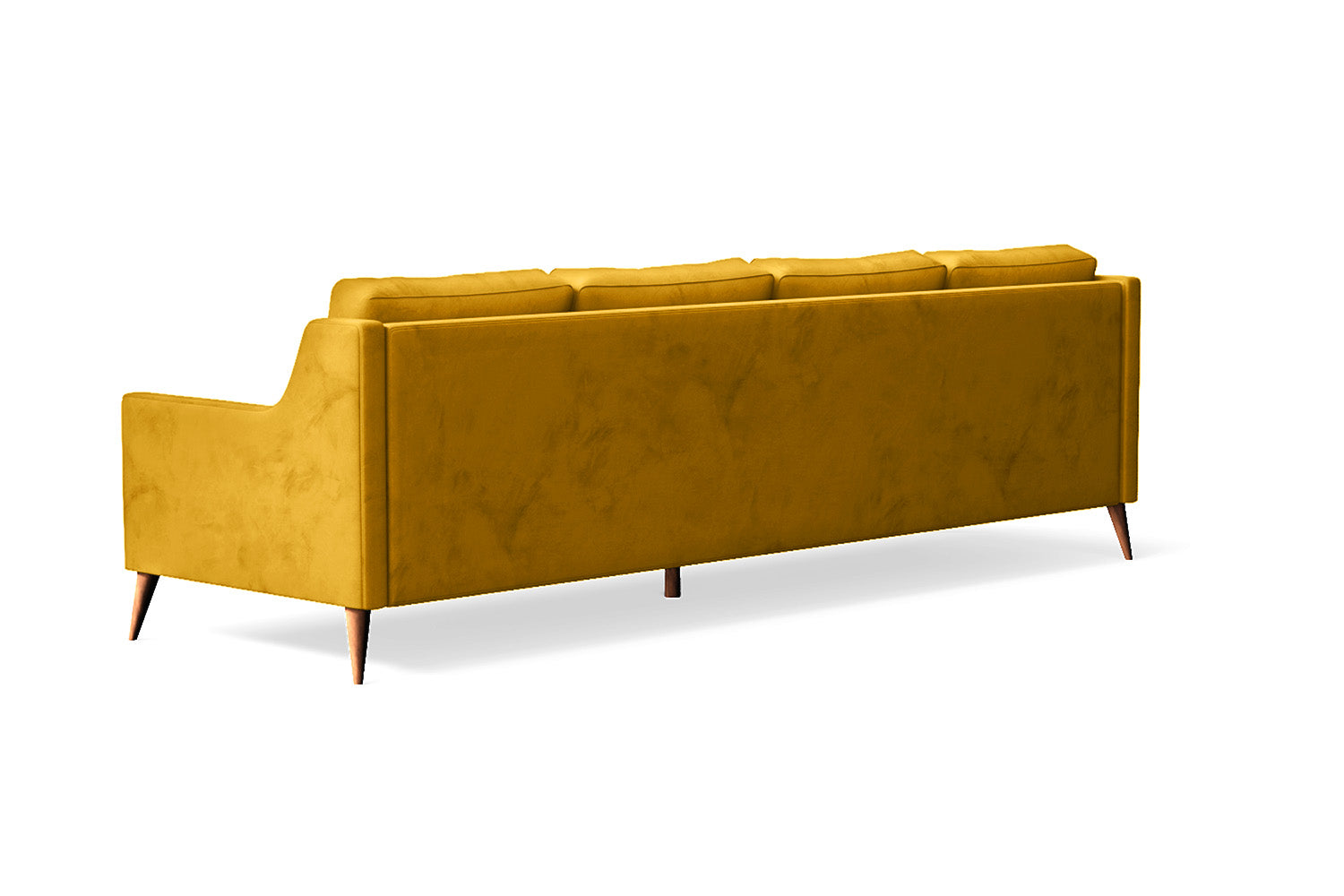 Aquila 4 Seater Sofa Yellow Velvet