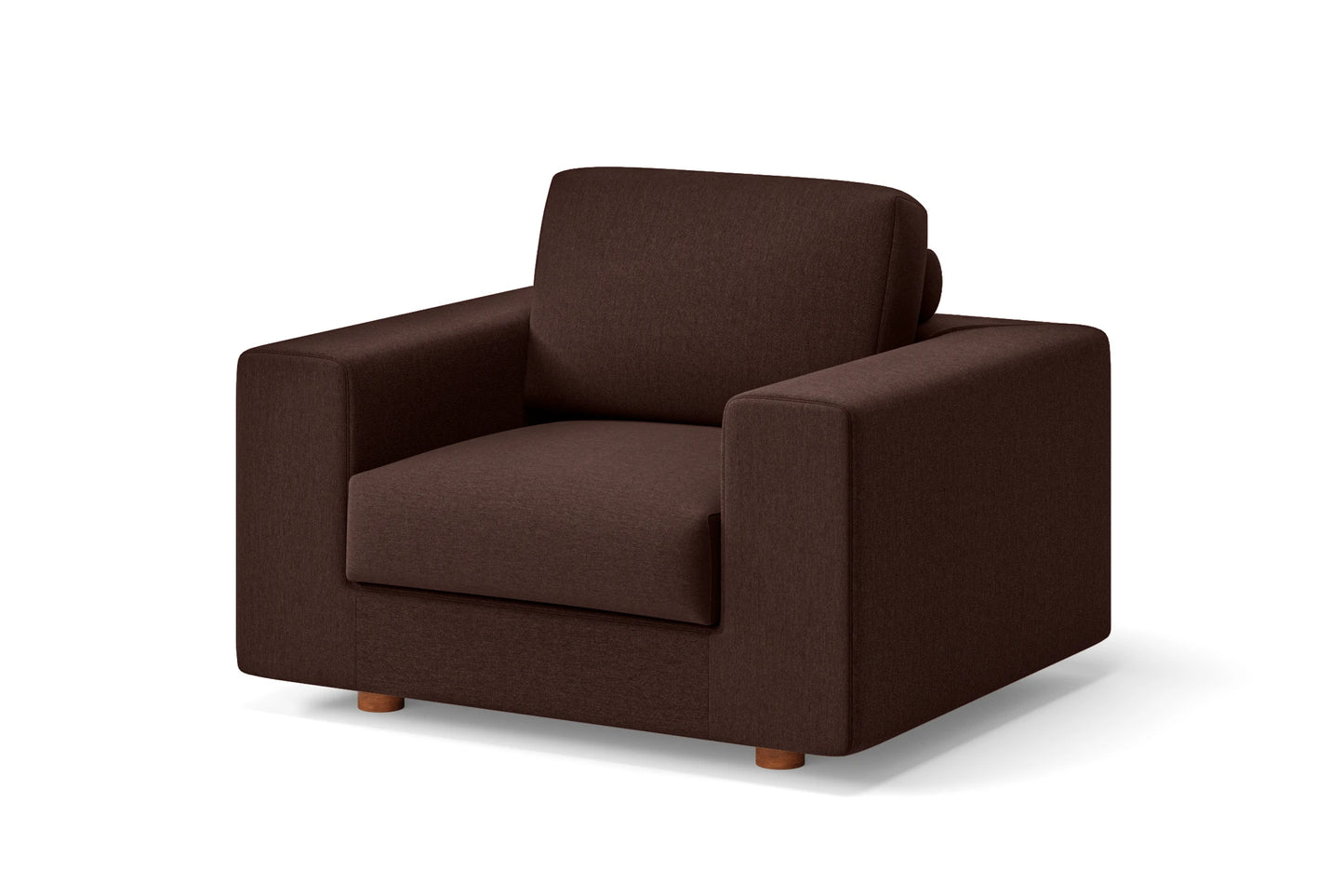 Arezzo Armchair Coffee Brown Linen Fabric