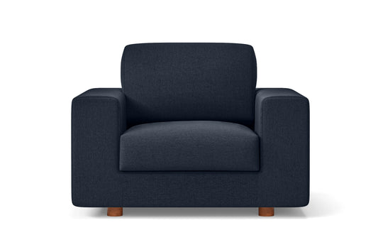 Arezzo Armchair Dark Blue Linen Fabric