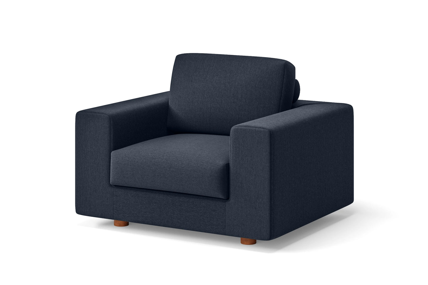 Arezzo Armchair Dark Blue Linen Fabric